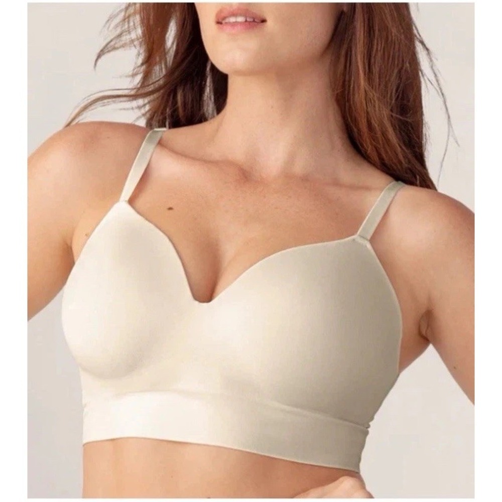 Shapermint Truekind Comfort Wireless‎ Shaping Bra Women's 2XL Beige Nude Suppor